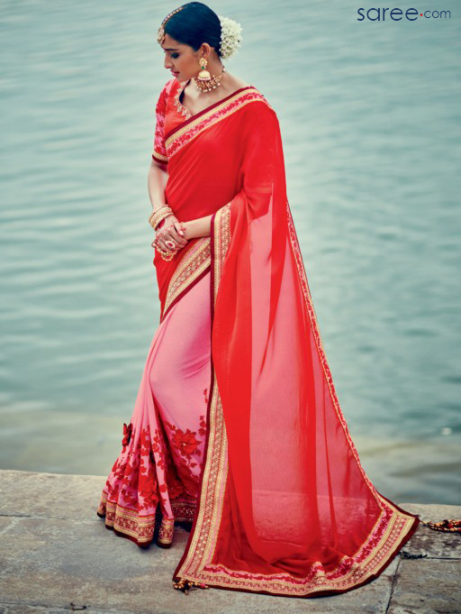 saaa17088a-red-and-pink-georgette-saree-with-embroidery-work