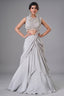 Ivory White Pre-Draped Lehenga featuring heavily Embroidered Pearl Fringe Blouse with Attached Dupatta