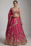 Festive Rani Magenta Tissue Lehenga Choli with Heritage Woodland Embroidery
