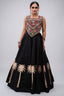 Black Cotton Kachchi Mirror Worked Chaniya Choli