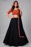 Black Rayon Chaniya Choli with Kachchi Mirror Work