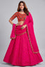 Pink Rayon Chaniya Choli with Kachchi Mirror Work