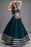 Green Rayon Mirror and Gota Patti Work Lehenga Choli