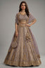 Mauve Banarasi Silk Swarovski & Stone Embroidered Lehenga Choli