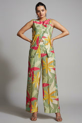 Green Muslin Silk Printed Co-Ord Set