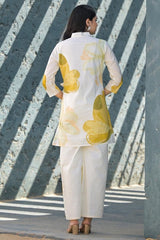 Green and White Printed Co-Ord Set