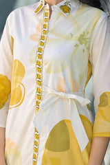 Green and White Printed Co-Ord Set