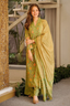 Sage Green Vintage Blossom Printed Cotton Kurti Set