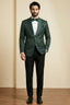 Green Jacquard 2 Piece Suit
