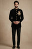 Black Silk Beaded Jodhpuri Set