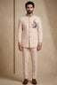 Blush Pink Satin Beaded Jodhpuri Suit