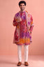 Multi Colored Art Silk Embroidered Kurta Pajama with Stole