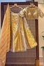 Golden Tissue Silk Beads and Cutdana Worked Lehenga - gold silk saree