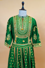 Designer Dark Green Silk Sequin Embroidered Lehenga Set for evening ceremonies