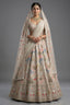 Ivory White Organza Lehenga - Front View