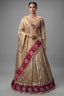 Golden Organza Tissue Lehenga with Patola Border