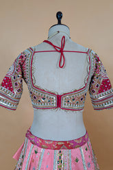 Pink Ombre Tissue Silk Designer Lehenga