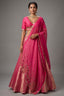 Rose Gold Dual-Toned Tissue Organza Silk Lehenga with Heritage Zari Weaving