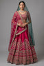 Rani Pink Matka Silk Designer Bridal Lehenga with Double Dupatta