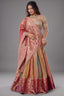 The Multi-Chromatic Panel Tissue Silk Lehenga with Embellished Embroidered Choli and Rose Paithani Border Dupatta