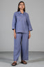 Mulberry Mist Linen Co-Ord Set front view chic smart-casual wear