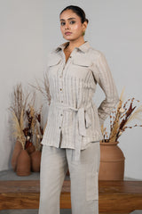 Grey Linen Co-Ord Set