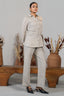 Full length silhouette of contemporary Grey Linen Co-Ord Set