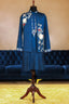Blue Jodhpuri Kurta Set in Silk with Multi Colored Embroidery and Beads Work Jacket - red silk saree embroidery
