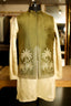 Olive Green Modal Silk Kurta Set with Zardosi Cutdana Worked Jacket - green silk saree