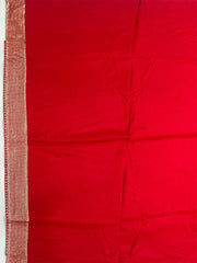 Red Art Silk Foil Printed Saree