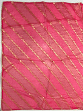 Pink Organza Tissue Saree with Weaving - pink organza saree