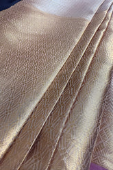 Golden Kanchipuram Tissue Silk Woven Saree - gold silk saree