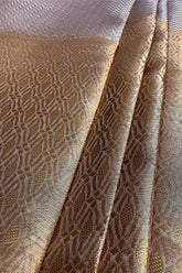 Golden Kanchipuram Tissue Silk Woven Saree - gold silk saree
