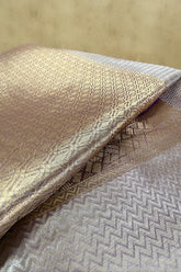 Golden Kanchipuram Tissue Silk Woven Saree - gold silk saree
