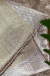 Golden Kanchipuram Tissue Silk Woven Saree - gold silk saree
