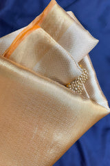 Golden Kanchipuram Tissue Silk Woven Saree