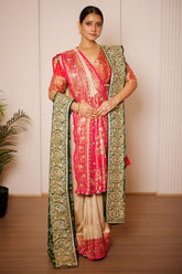 Cream Uppada Silk All Over Woven Traditional Saree - cream silk saree