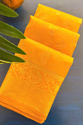 Yellow Kanchipuram Tissue Woven Saree - yellow saree