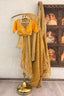 Yellow Tissue Woven Saree with Lace Work - yellow lace saree
