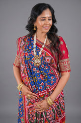 Blue Silk Traditional Patola Saree - blue silk saree patola