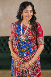Blue Silk Traditional Patola Saree - blue silk saree patola