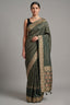 Green Georgette Traditional Bandhej Saree with Cutdana and Bead Work - green georgette saree bandhej