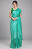 Turquoise Blue Dola Silk Woven Saree