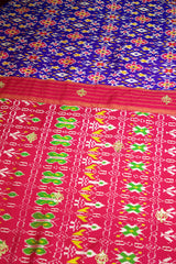 Purple Silk Traditional Patola Saree with Gota Sequin Work
