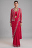 Pink Chiffon Chinon Zardosi and Cutdana Worked Readymade Saree with Jacket