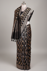 Black Banarasi Silk Woven Saree