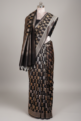 Black Banarasi Silk Woven Saree