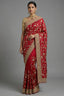 Pink Satin Silk Designer Zardosi and Sequin Worked Saree - pink silk saree
