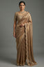 Golden Tissue Silk Designer Scallop Border Saree with Readymade Blouse - gold silk saree