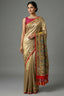 Sage Green Two Toned Art Silk Saree with Thread Embroidered Pallu and Border - red silk saree embroidered